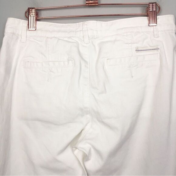 CHINO BY ANTHROPOLOGIE | White Relaxed Pants Floral Embroidery Women’s Size 27 - Picture 11 of 12